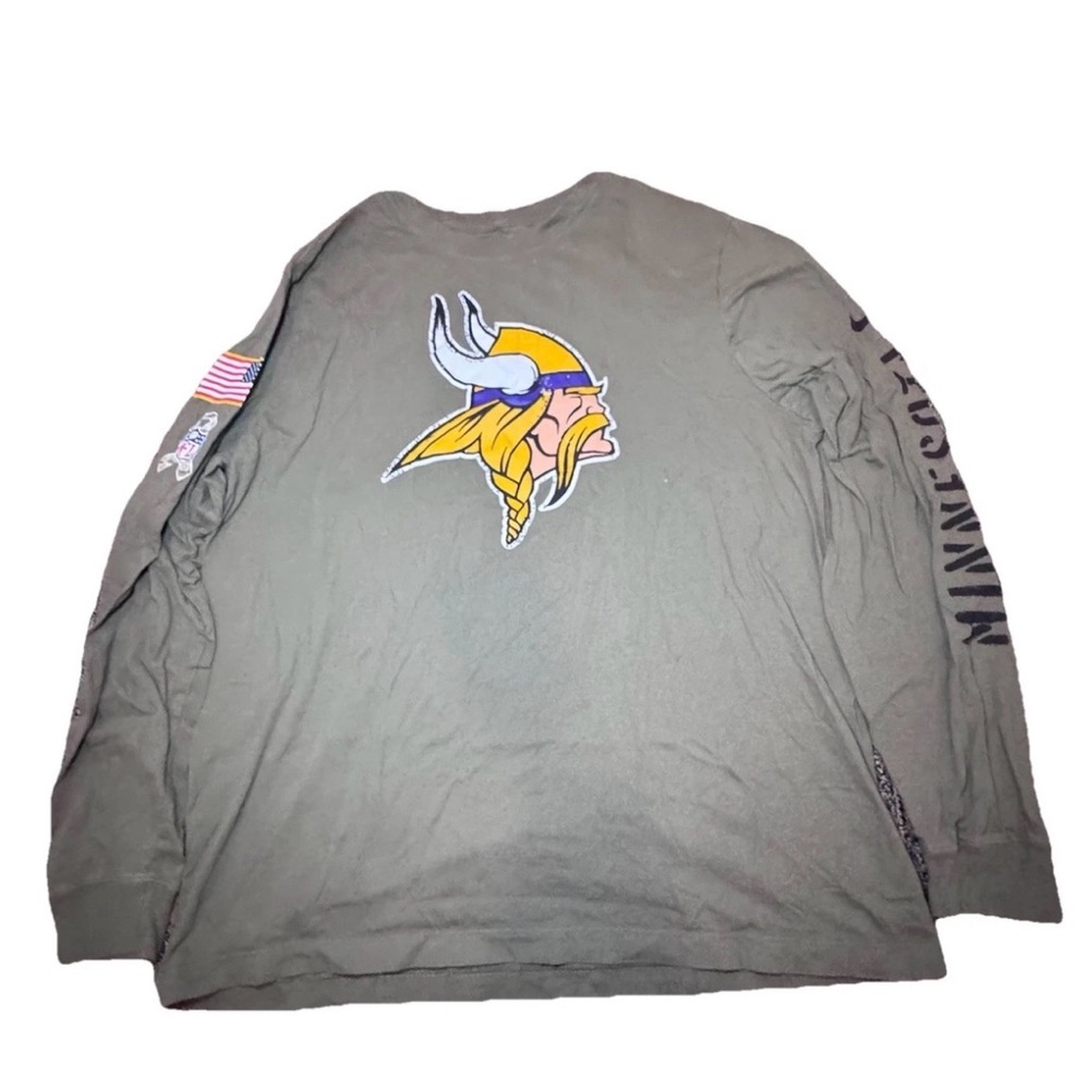 Minnesota Vikings Shirt Men Size XL NFL Football Nike Salute Service Long Sleeve